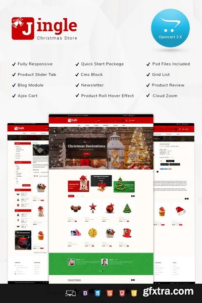 Jingle Gift Store 3.x OpenCart Template