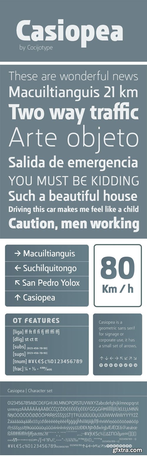 Casiopea Font Family 6xOTF Casiopea Font Family 6xOTF