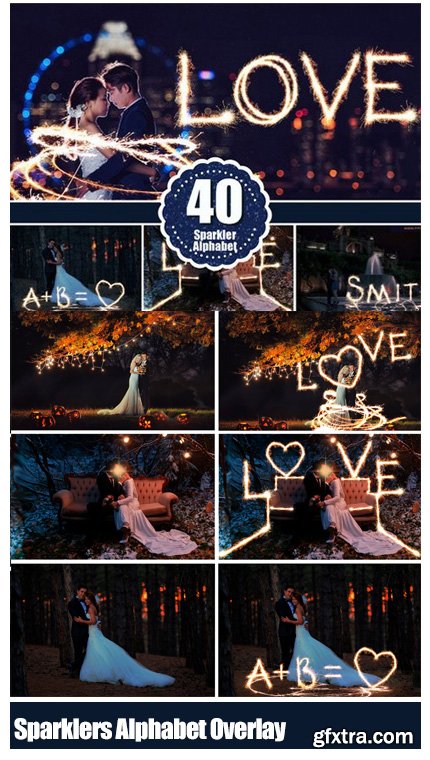 40 Sparkler Alphabet Overlays - Capital Letters & Signs 43xJPG 40 Sparkler Alphabet Overlays - Capital Letters & Signs 43xJPG