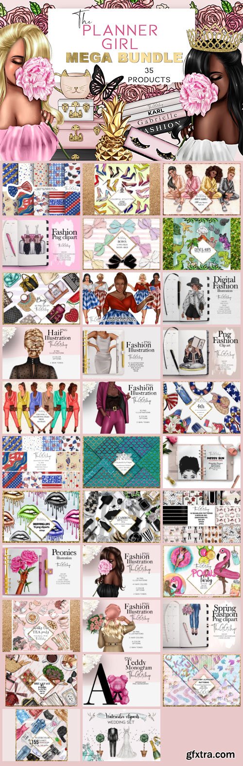 The Planner Girl Mega Bundle - 35 Sets in 1 The Planner Girl Mega Bundle - 35 Sets in 1