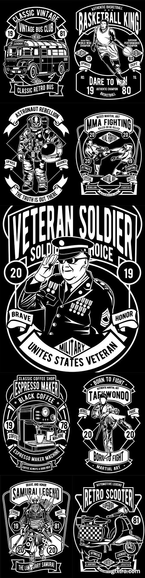 Classic Vintage Label Poster T-Shirt Vectors 9xEPS Classic Vintage Label Poster T-Shirt Vectors 9xEPS