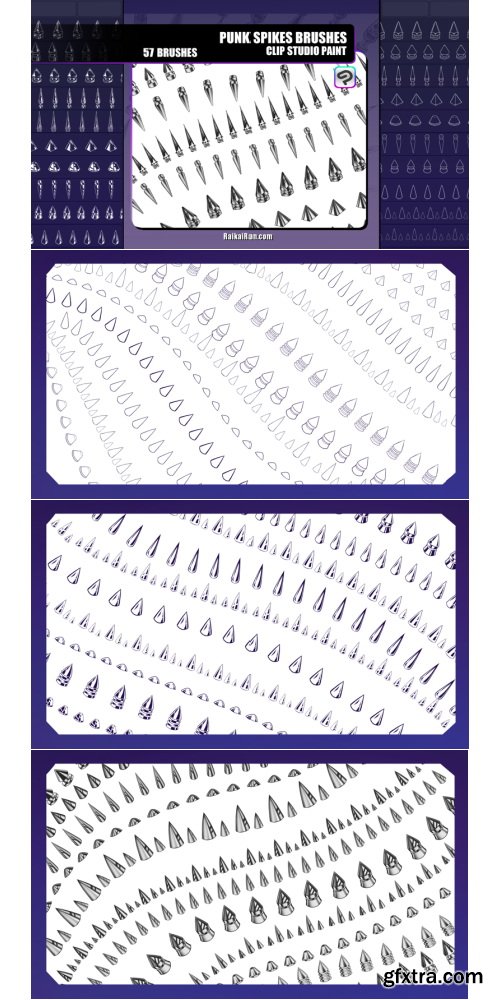 Punk Spike Brushes - Clipstudio Paint