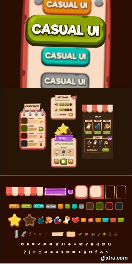 Craftpix - Casual UI Vector Game Asset Pack