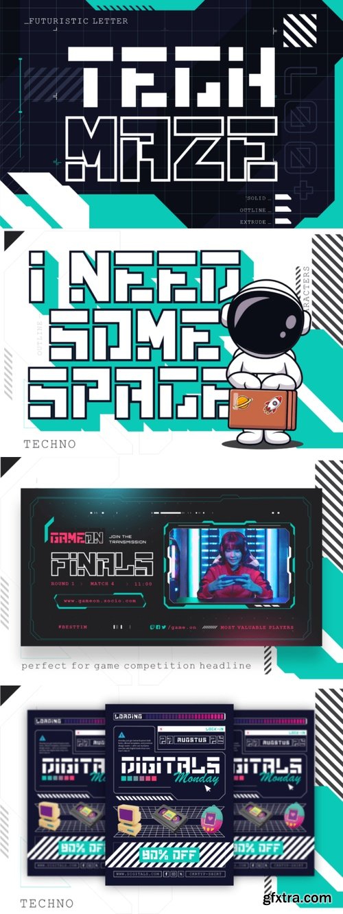 Techmaze Font