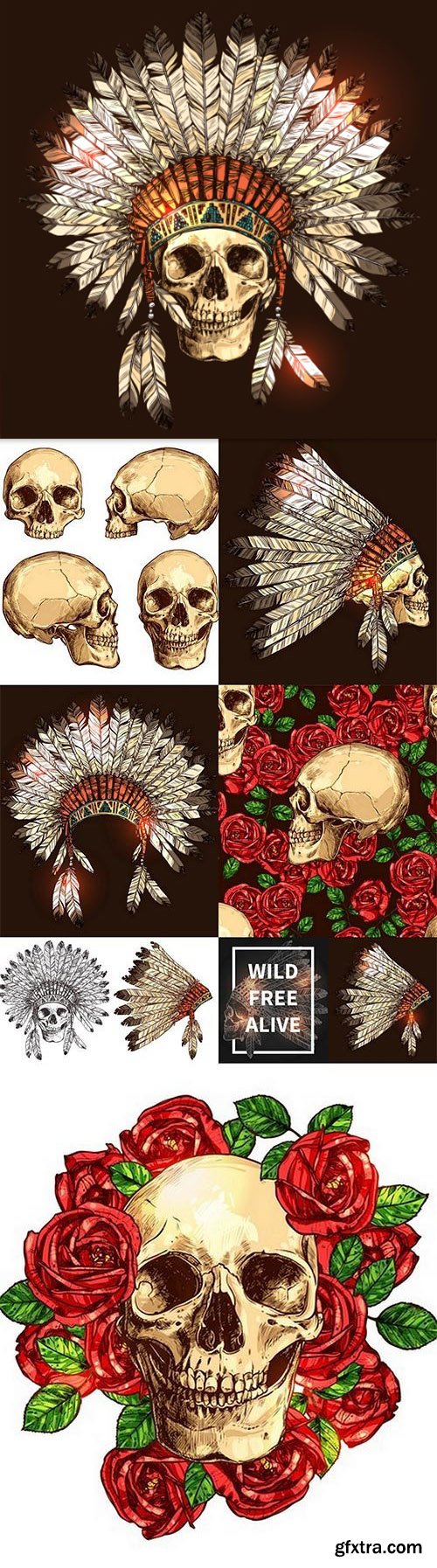 Fotolia - Indian Tribal Headdress With Skull 10xEPS Fotolia - Indian Tribal Headdress With Skull 10xEPS