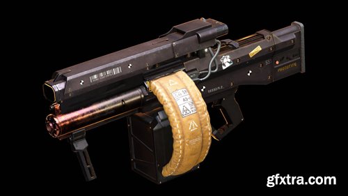 Gumroad - Bagus Mars - Militech Hercules 3AX 3D Model Fan Art