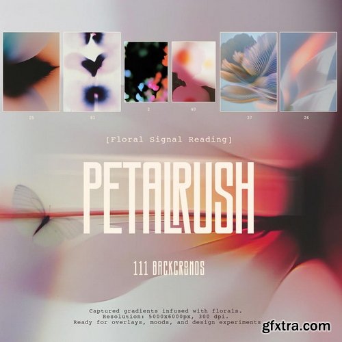 Etsy - PETALRUSH - Floral Gradient Backgrounds