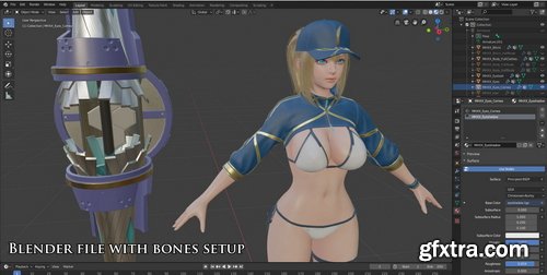 CGTrader - Mysterious Heroine XX - Game Ready Low-poly 3D model