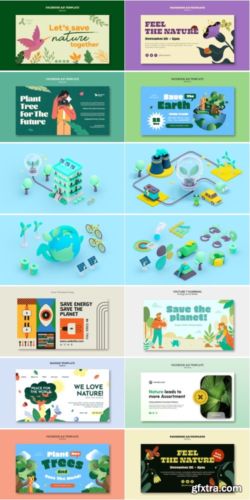 Earth Day Collections 40xPSD