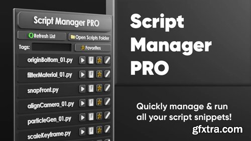 Script Manager Pro v0.0.3 For Blender