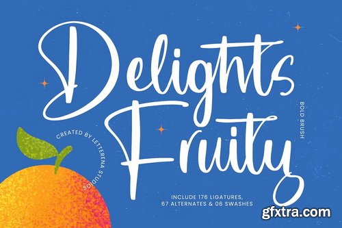 CreativeMarket - Delights Fruity Bold Brush Font