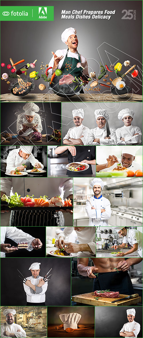Man Chef Prepares Food Meals Dishes Delicacy 25xJPG Man Chef Prepares Food Meals Dishes Delicacy 25xJPG