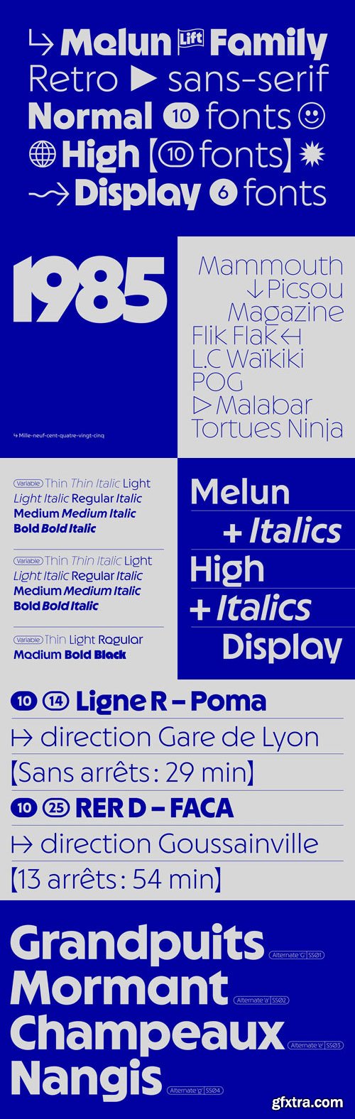 Melun Font Family 26xOTF Melun Font Family 26xOTF