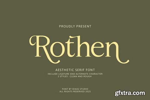 CreativeMarket - Rothen Aesthetic Serif Font