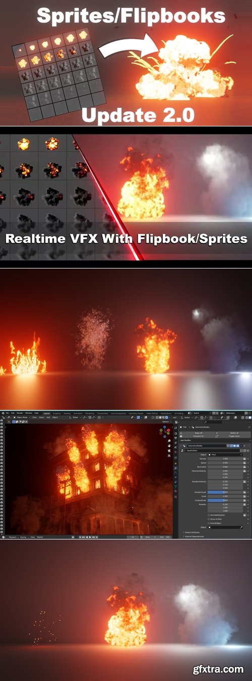Superhivemarket - Sprite Particles for Realtime VFX With GeoNodes v1.2.1