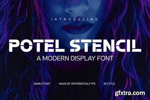 CreativeMarket - Potel Stencil Font