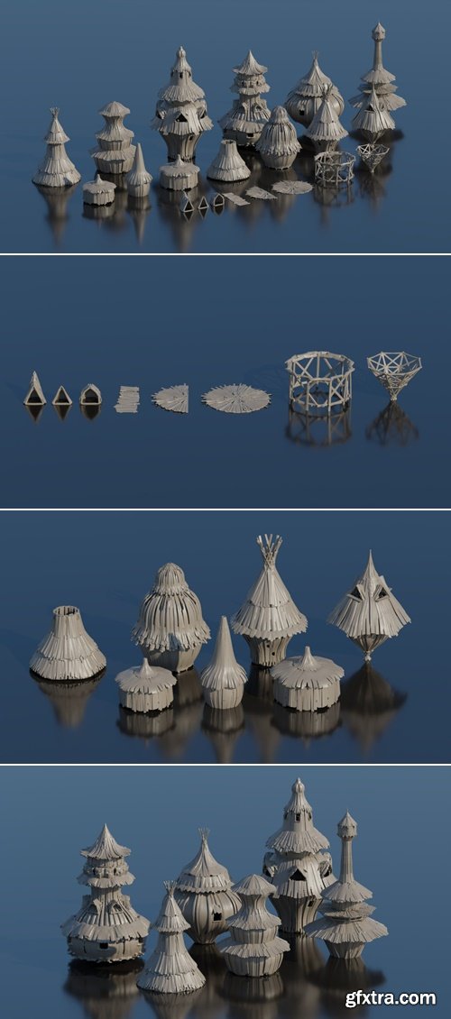 Gumroad - Fantasy Village Huts