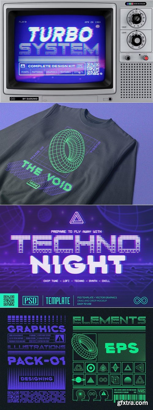 CreativeMarket - TURBO SYSTEM - Complete Design Kit 4102211