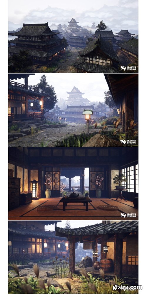Fab - Feudal Japanese Castle Environment ( Japan Japanese Feudal Castle Castle Japan )