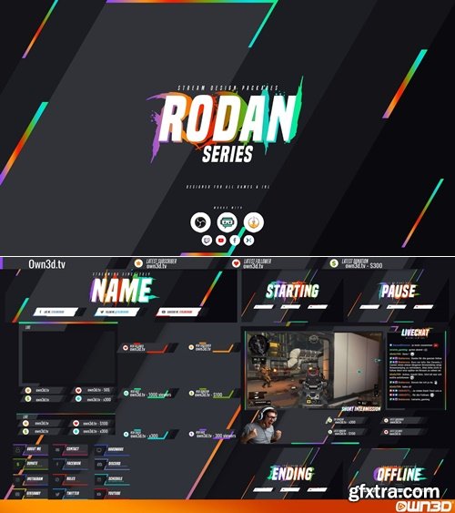 Own3D - Rodan Stream Overlay Template Package