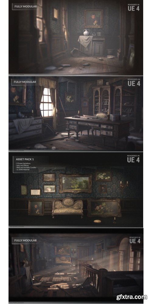 Fab - Abandoned Mansion _ Fully Modular Asset Pack