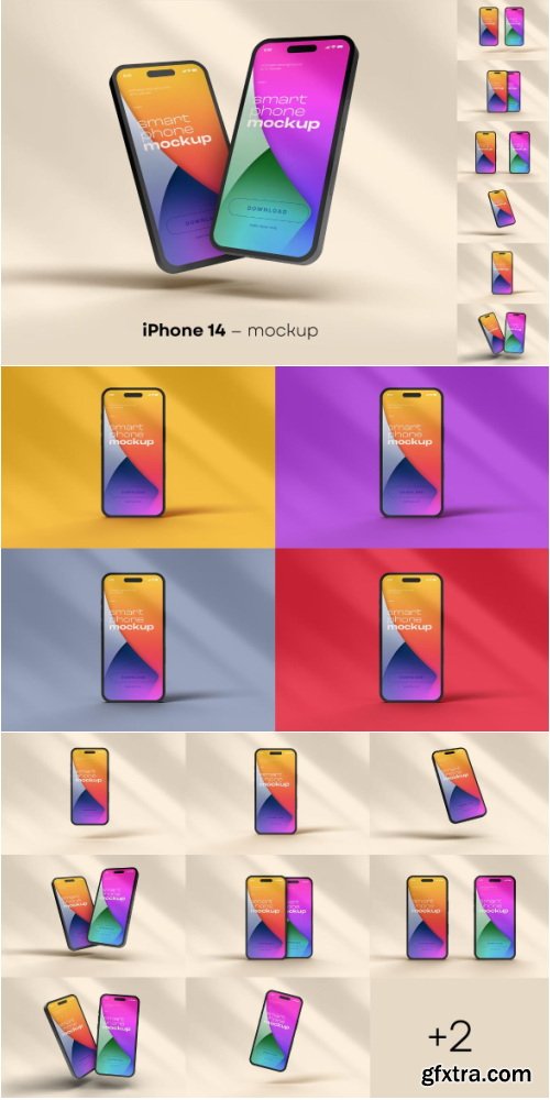 MockupCloud - iPhone 14 Pro Clay Mockup Set