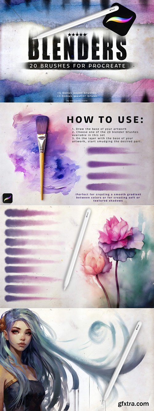 CreativeMarket - Procreate Blending Brushes 92025405