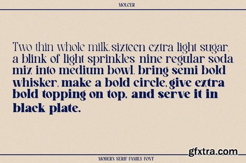 CreativeMarket - Molcer Modern Serif Font