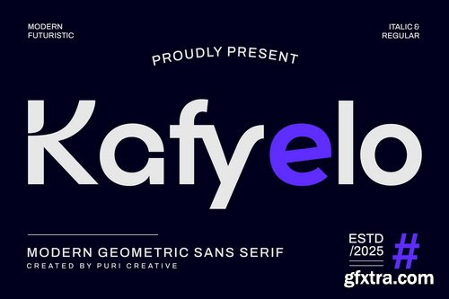 Kafyelo Modern Geometric Sans Serif Font