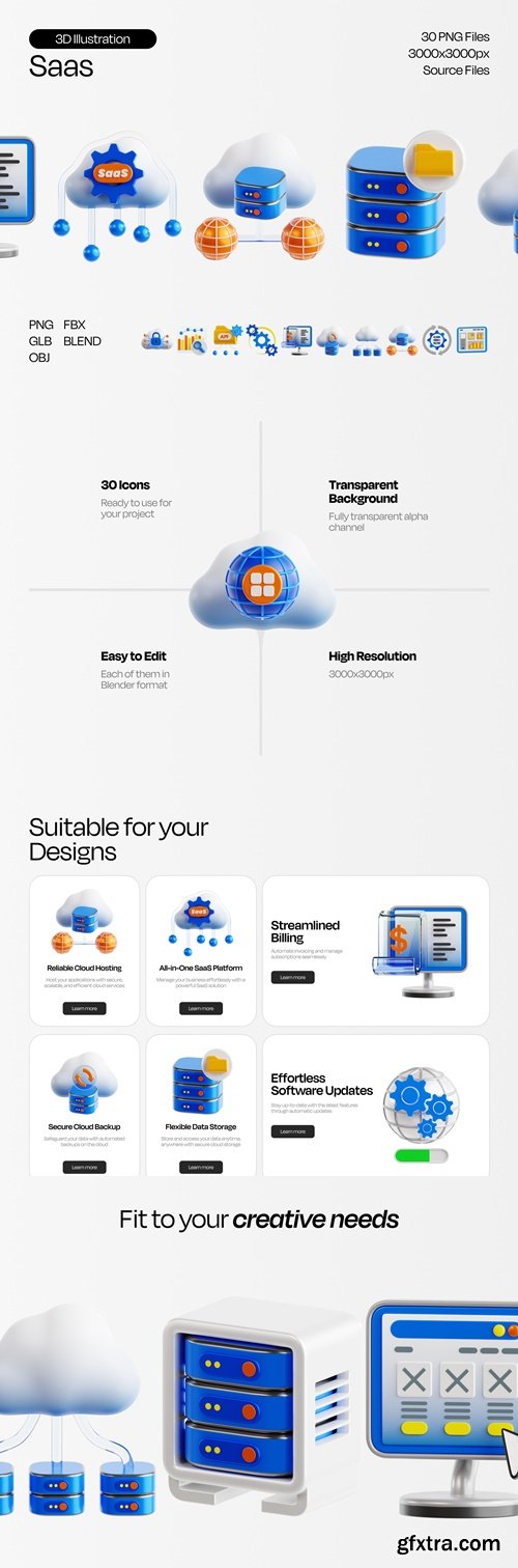 Saas 3D Illustration