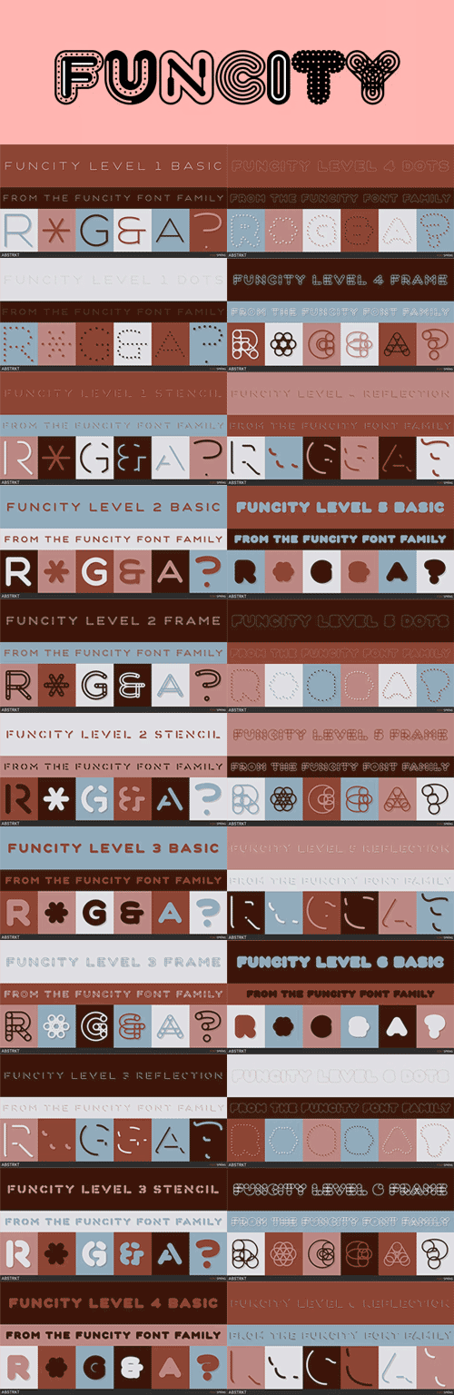 Fun City Family Fonts 22xOTF Fun City Family Fonts 22xOTF
