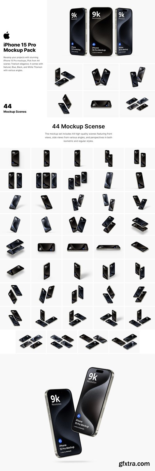 iPhone 15 Pro Mockup - 44 Mockup Scenes iPhone 15 Pro Mockup - 44 Mockup Scenes