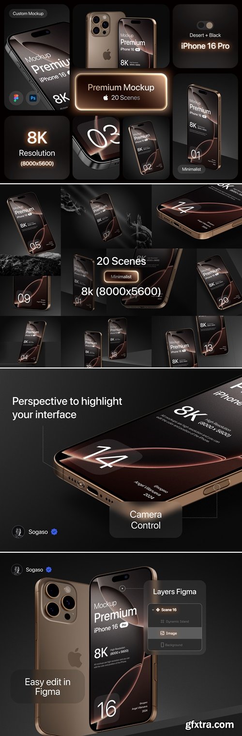 Premium iPhone 16 Pro Mockup