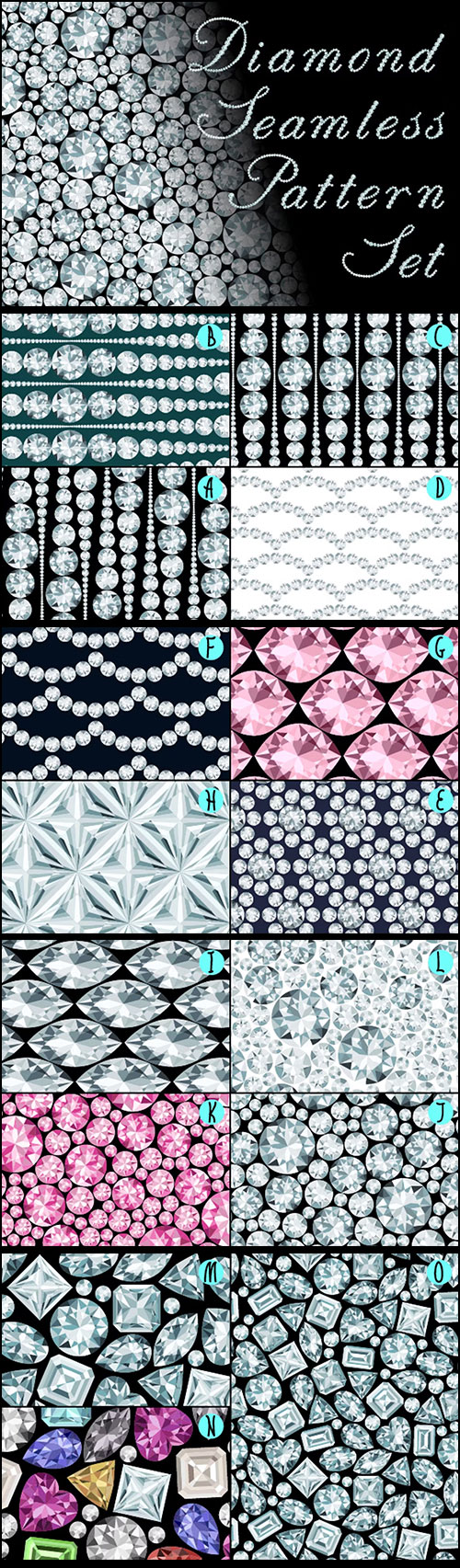 15 Seamless Diamond Patterns 161167 15 Seamless Diamond Patterns 161167