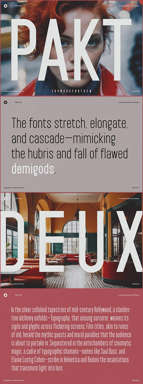 Pakt Font Family $149 YWFT Pakt Font Family $149 YWFT