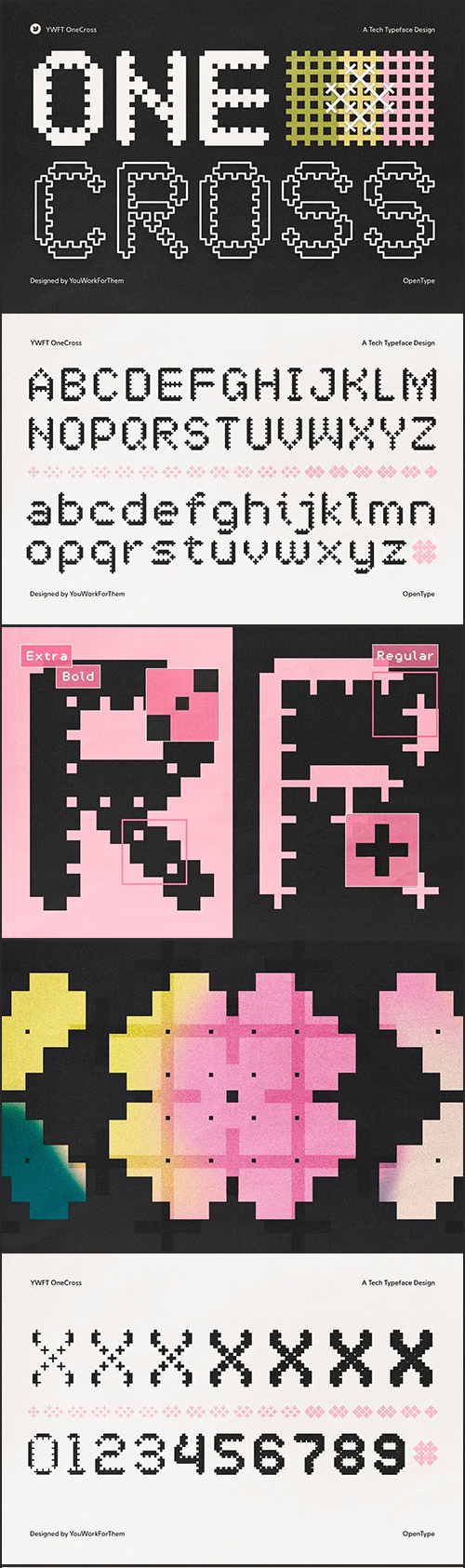 OneCross Font Family 7xOTF YWFT OneCross Font Family 7xOTF YWFT