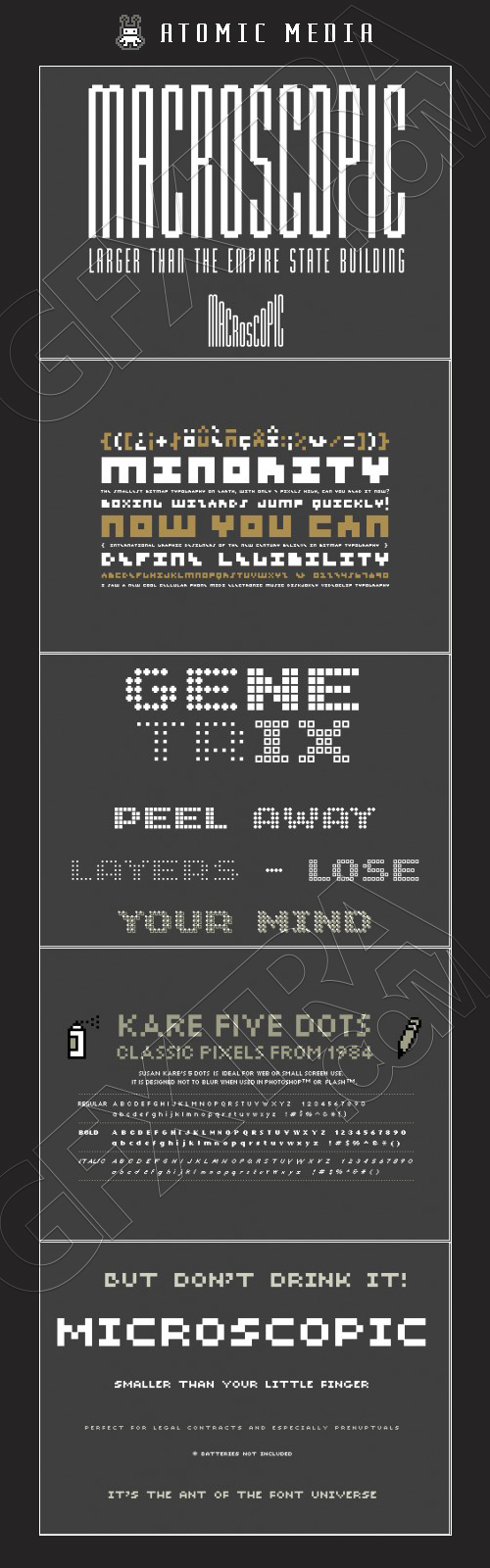 AtomicMedia - Smallest Fonts in the World 15xOTF AtomicMedia - Smallest Fonts in the World 15xOTF