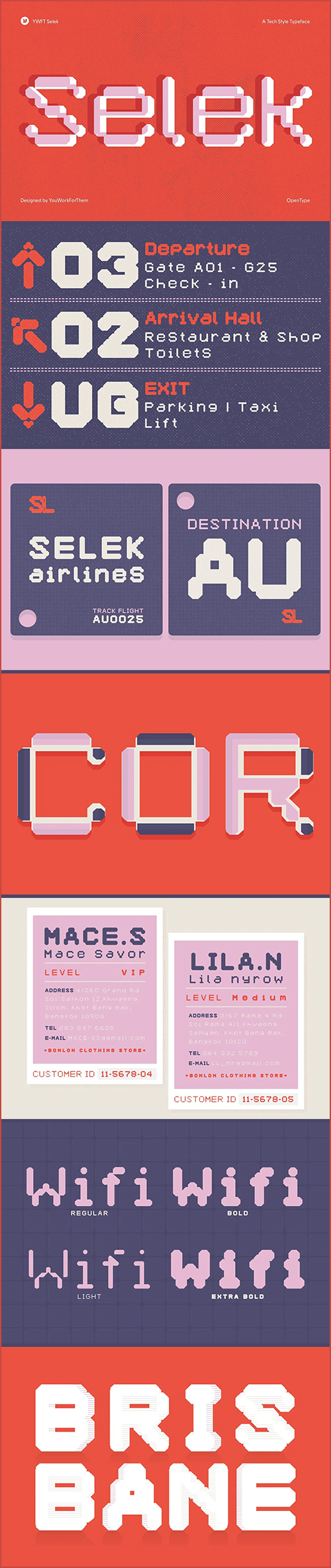 Selek Font Family 4xOTF YWFT Selek Font Family 4xOTF YWFT