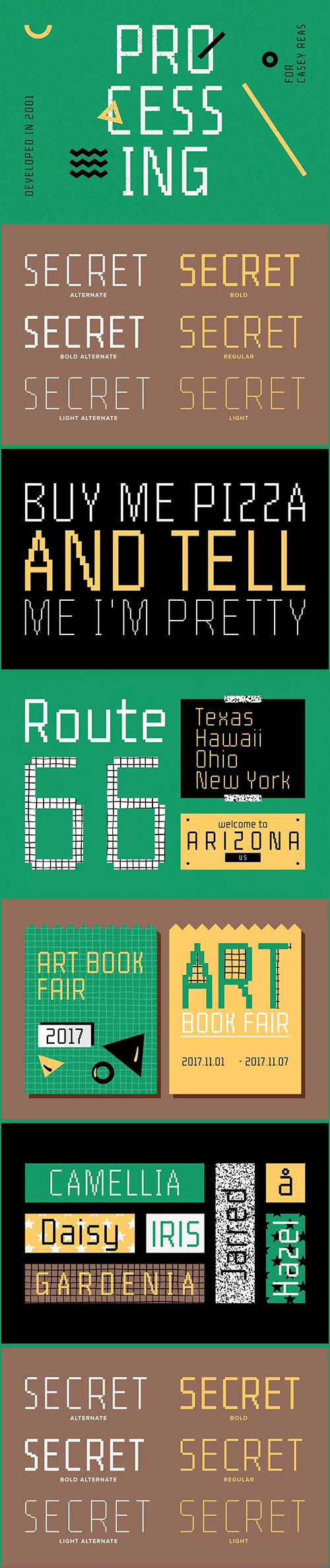 Processing Font Family 3xOTF YWFT Processing Font Family 3xOTF YWFT