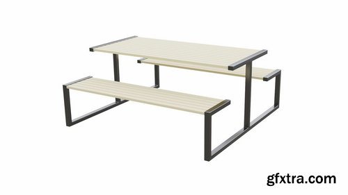 GTrader - City Outdoor Table Low-poly 3D model GTrader - City Outdoor Table Low-poly 3D model