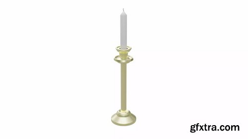 GTrader - Church Candle Low-poly 3D model GTrader - Church Candle Low-poly 3D model