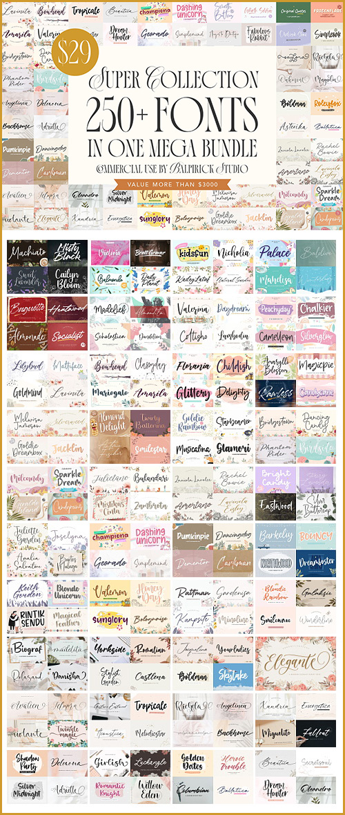 Super Collection Font Bundle - 258 Premium Fonts 23629076 Super Collection Font Bundle - 258 Premium Fonts 23629076