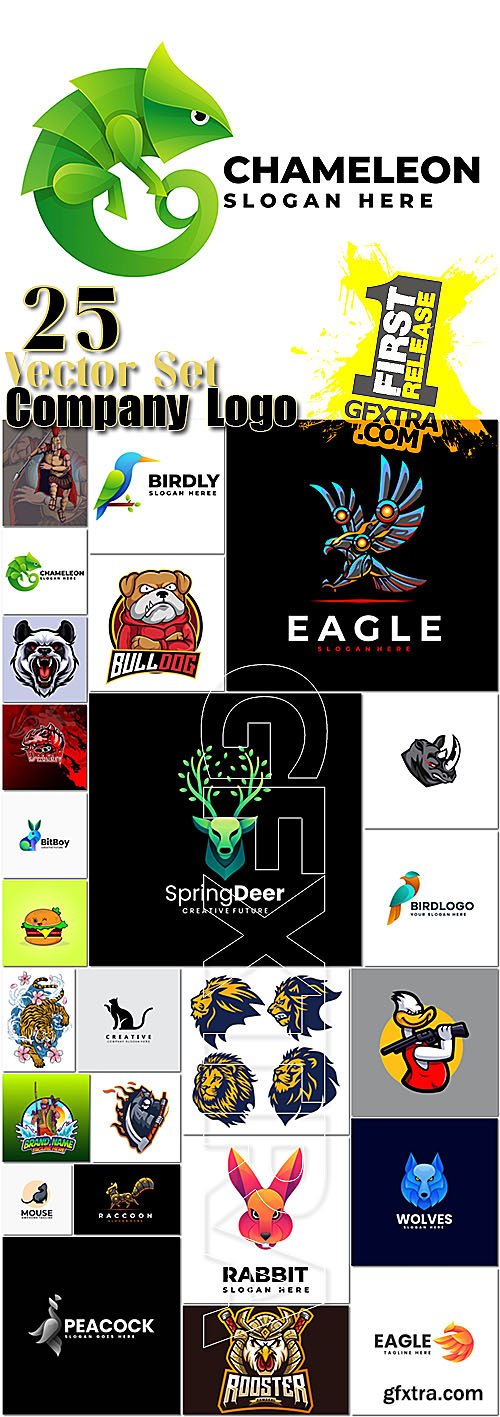 Vector company esport logo 25 set Vector company esport logo 25 set