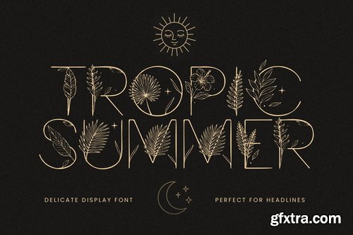 Tropic Summer Botanical Luxury Display Font