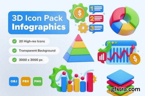 Iconscout - Infographics 3D Icon Pack