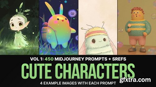 450 MJ Prompts with Sref Codes for Cute Characters
