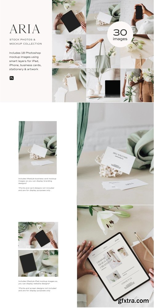 Moyo Studio - Aria Device & Stationery Mockup Bundle Moyo Studio - Aria Device & Stationery Mockup Bundle