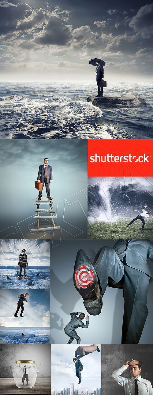 Concept of Fear with Businessman 25xJPG