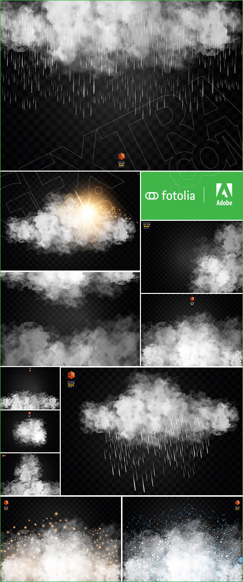 Smoke & Clouds Special Effects in Vector 25xEPS Smoke & Clouds Special Effects in Vector 25xEPS