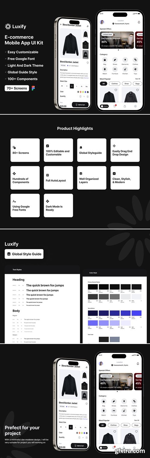 Luxify - E-Commerce Mobile App UI Kit